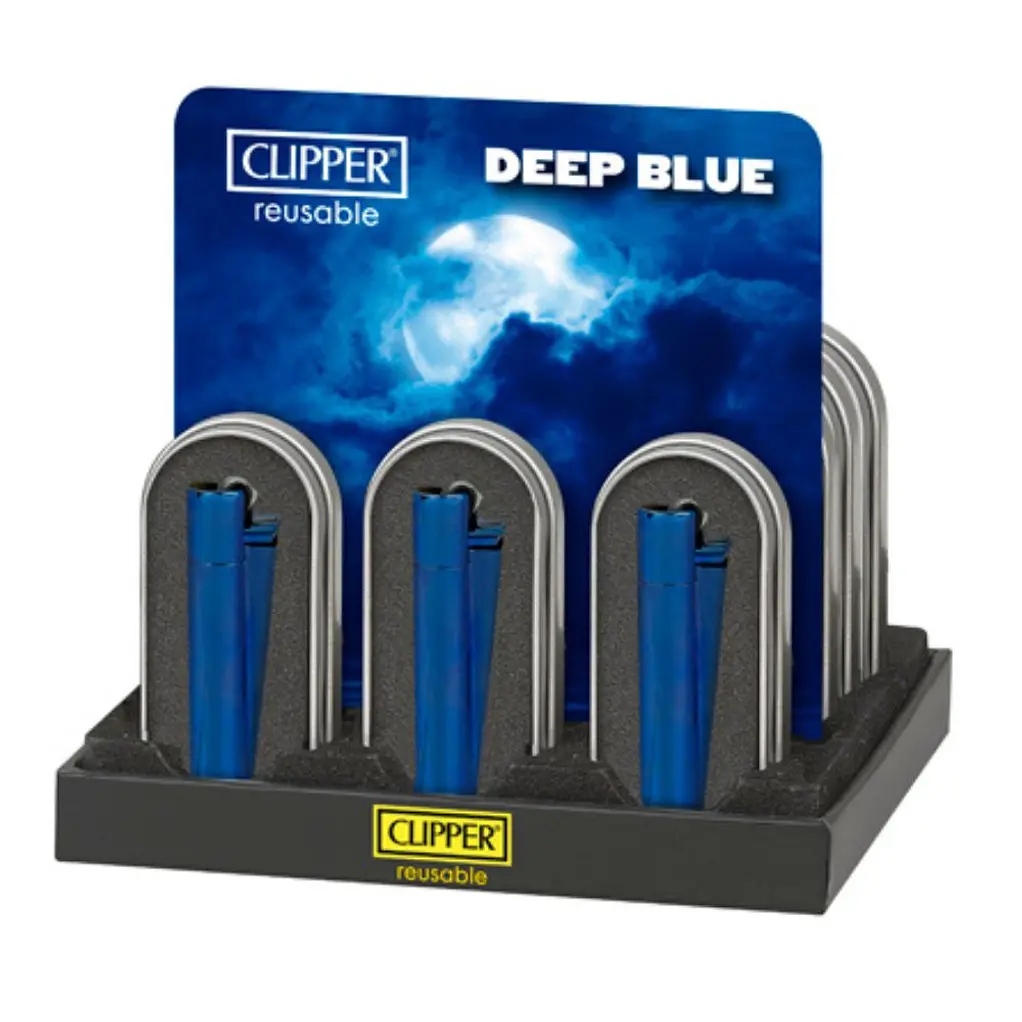 Encendedor Clipper Metalico Deep Blue
