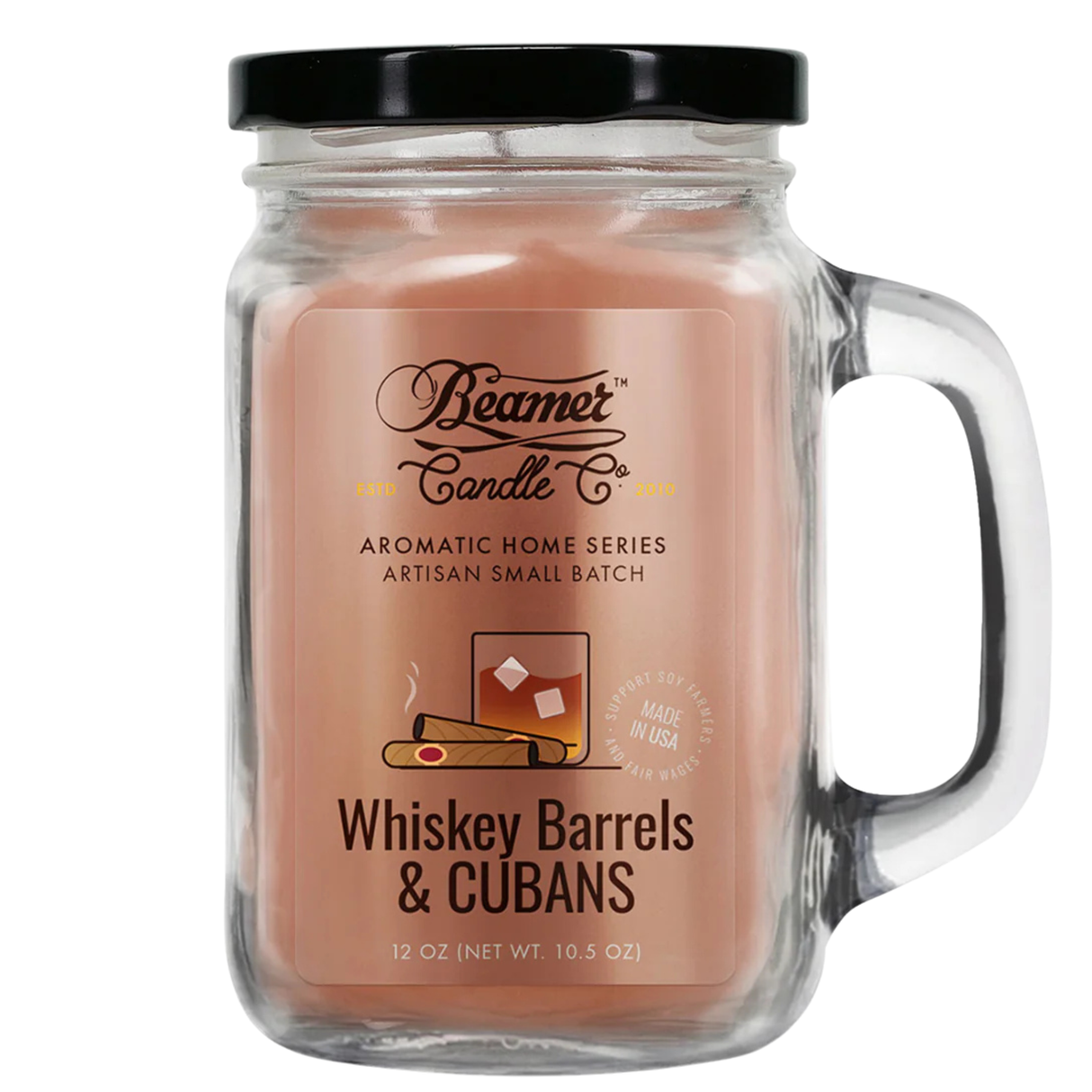 Vela Large Whiskey Barrels & Cubans - Beamer Candle