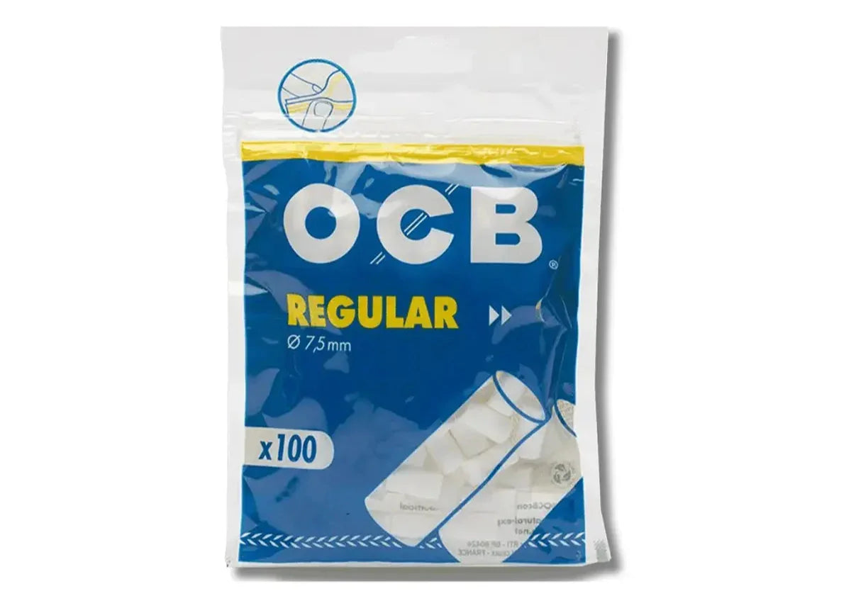 Bolsa de filtros OCB regular 7.5 mm para armar cigarrillos, paquete de 100 unidades