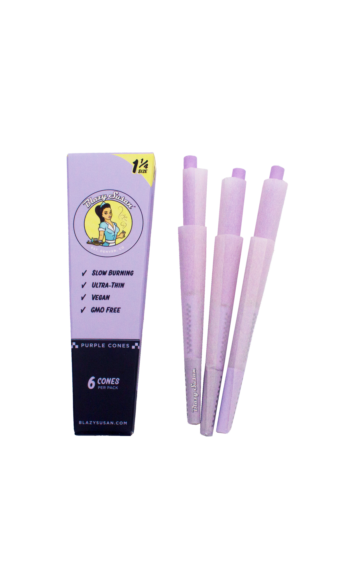 Conos Pre Roll Purple 1 1/4 Pack 6u - Blazy Susan