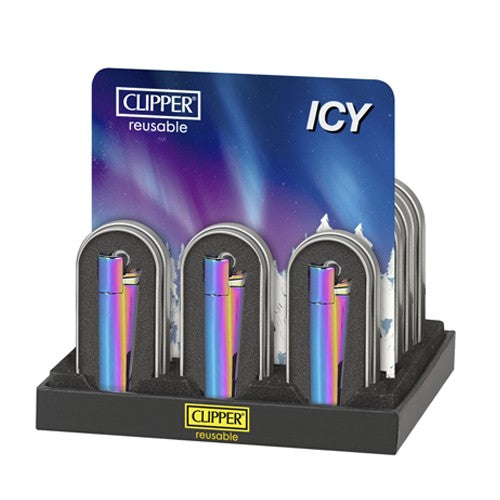 Encendedor Clipper Metalico Icy