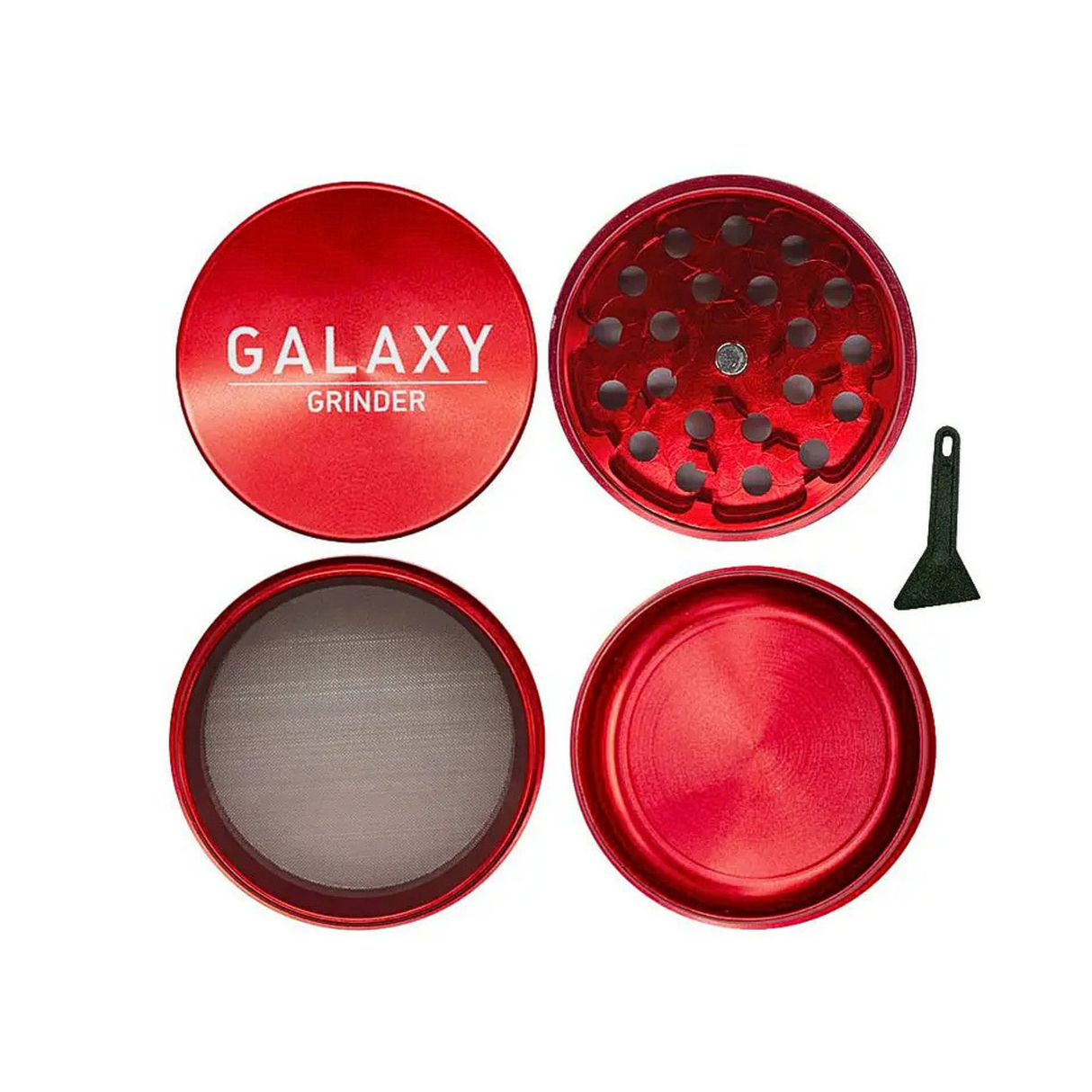 Moledor Metalico Rojo 4 Pcs 63mm Galaxy