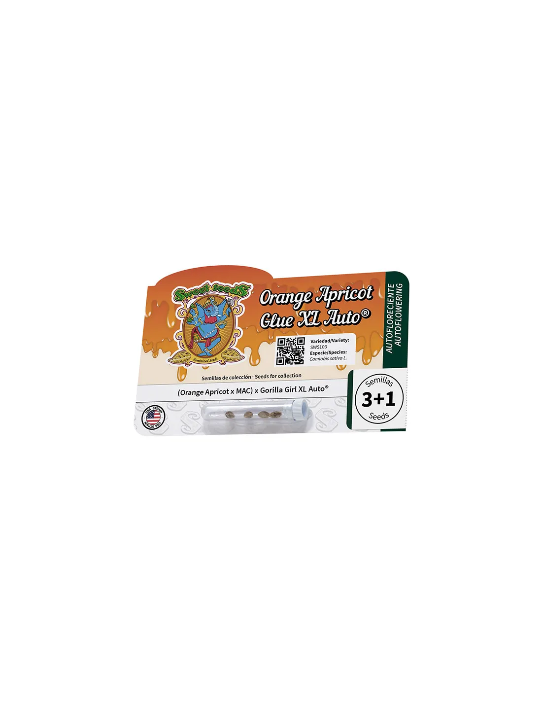 Orange Apricot Glue XL Auto 3+1 Semillas Sweet Seeds