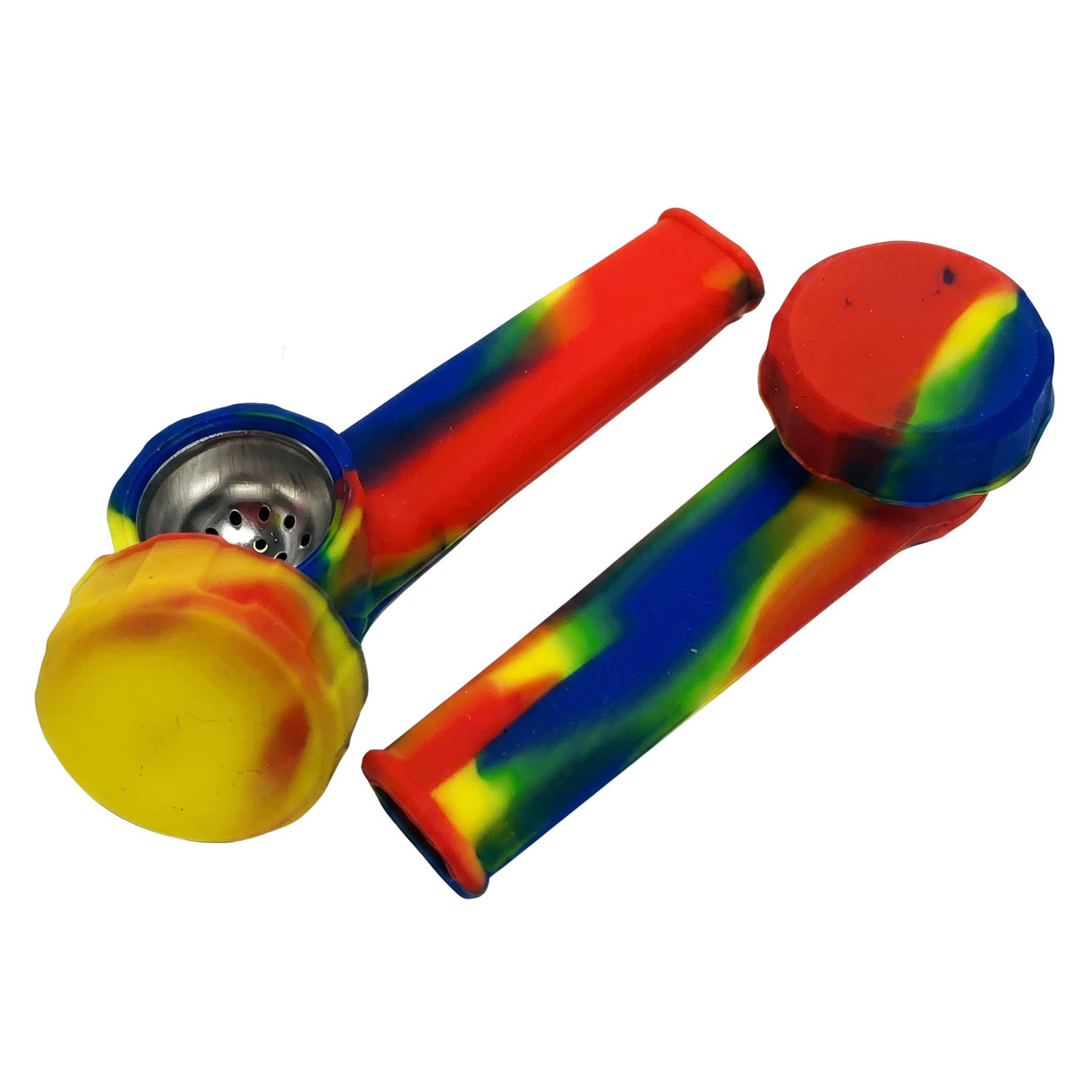 Pipa De Silicona 9 cms Azul Amarilla Roja