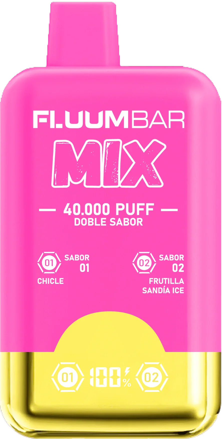 Vape Desechable Fluumbar Mix 40.000 Pff 4.5% nic - Chicle Frutilla Sandia