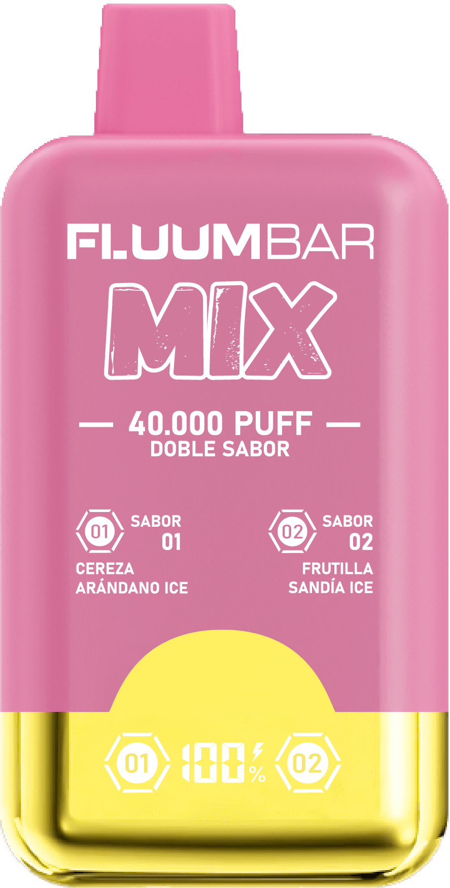 Vape Desechable Fluumbar Mix 40.000 Pff 4.5% nic - Cereza Arándano y Frutilla Sandia