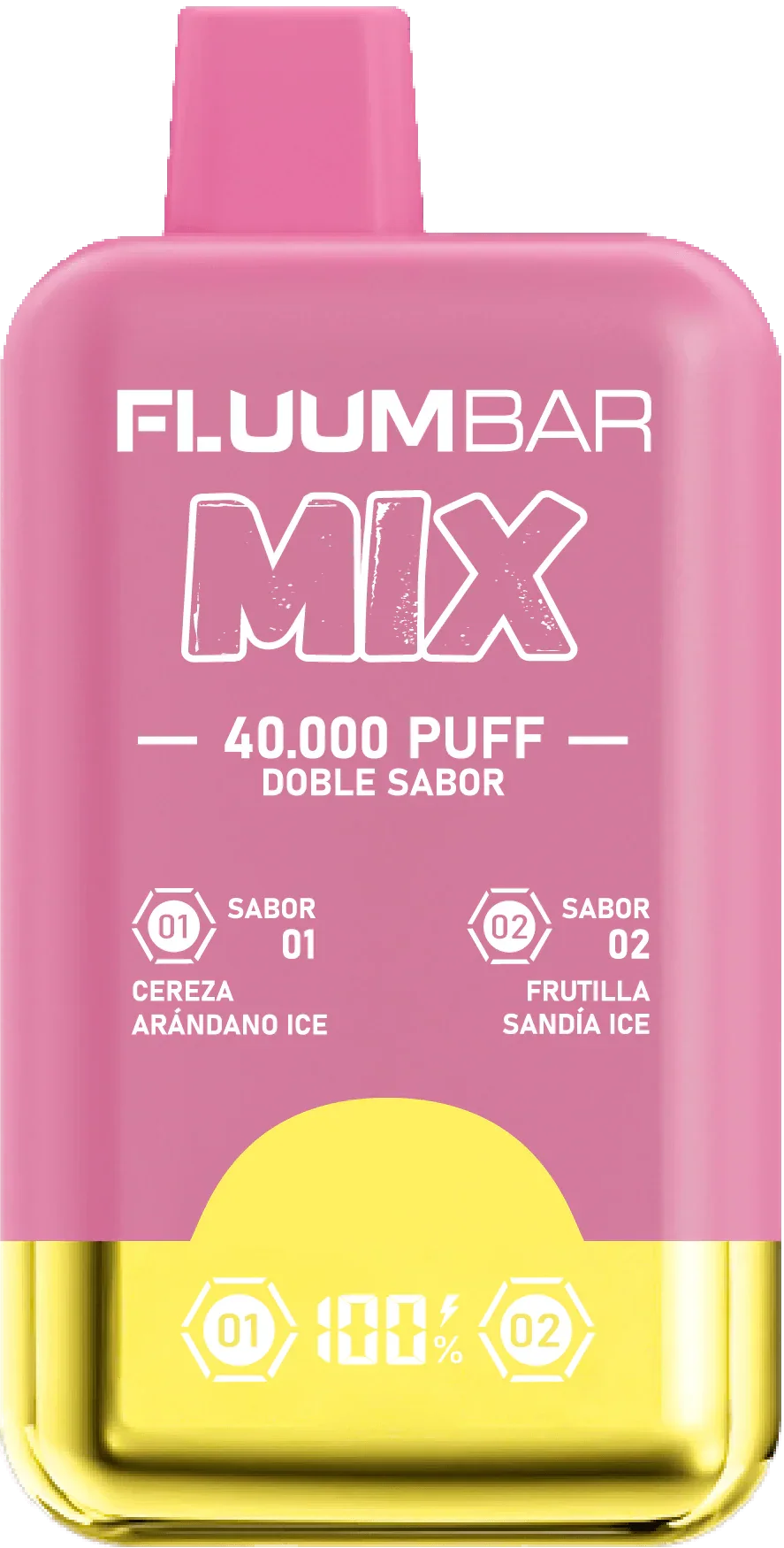 Vape Desechable Fluumbar Mix 40.000 Pff 4.5% nic - Cereza Arándano y Frutilla Sandia