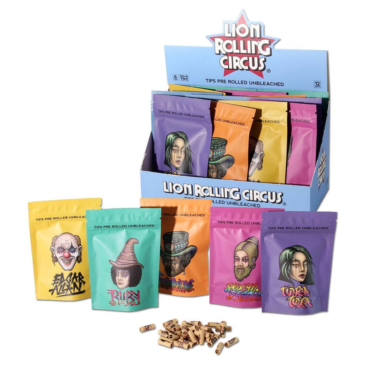 Filtros Pre Enrolados Unbleached - Lion Rolling Circus