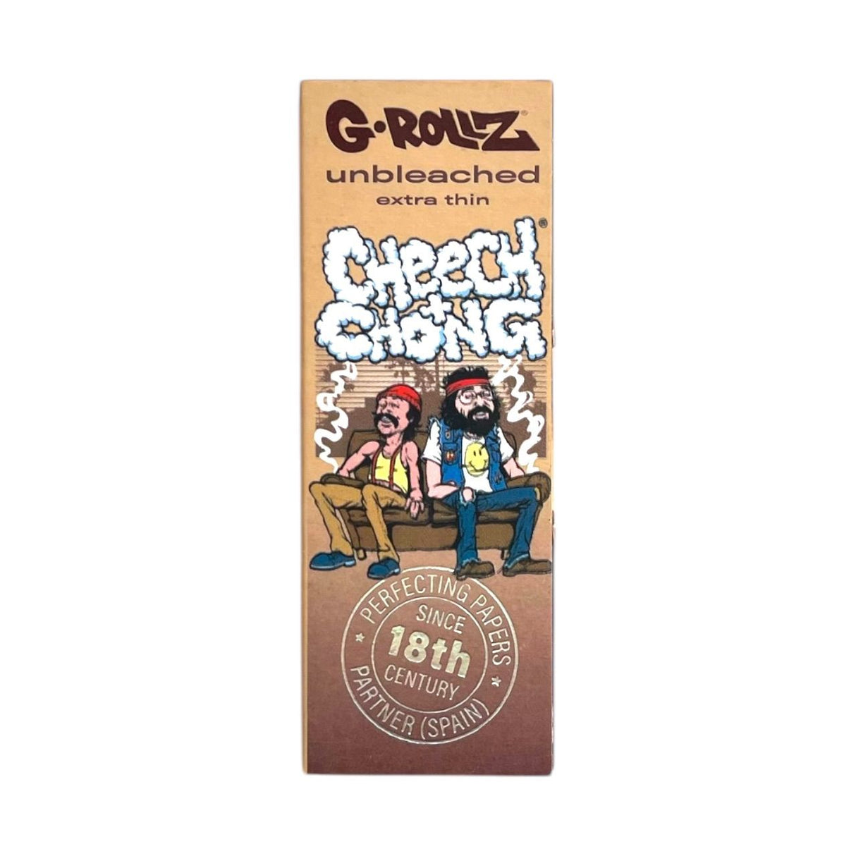 Papelillo G-Rollz Unbleach 1 1/4 + Tips Cheech&Chong In Da Chair