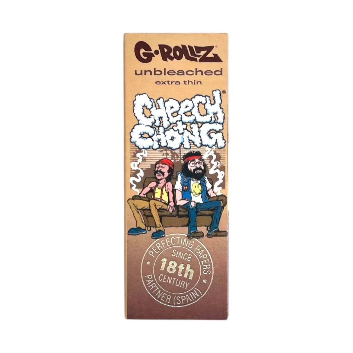 Papelillo G-Rollz Unbleach 1 1/4 + Tips Cheech&Chong In Da Chair