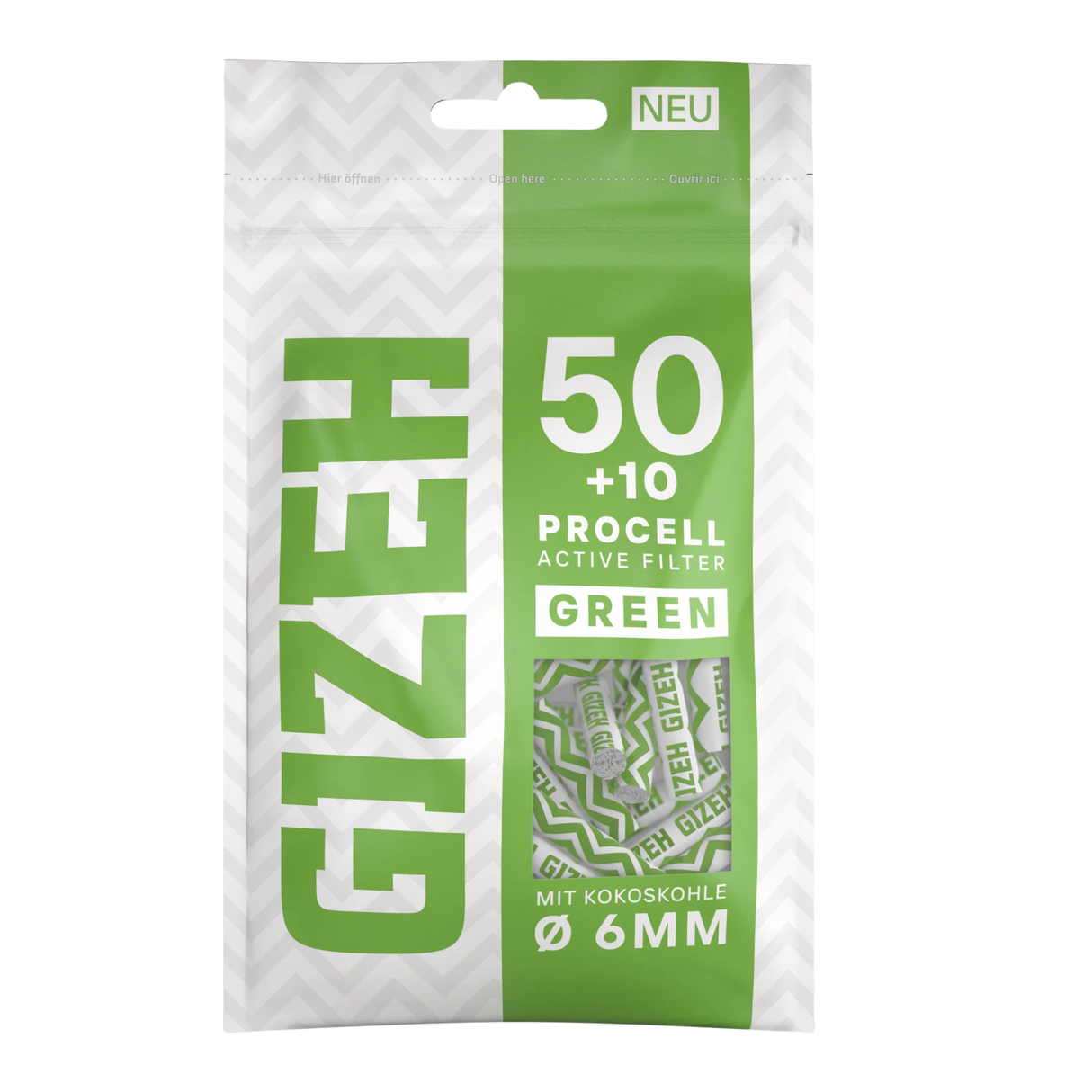 Filtros De Carbon Activado Procell Green 50u - Gizeh