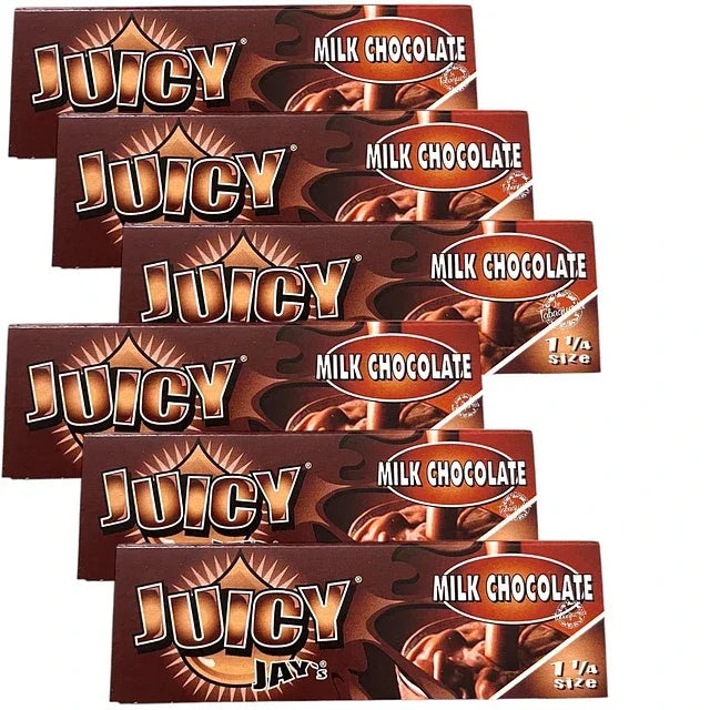 Papeles para armar Juicy Jay's sabor chocolate con leche, pack de cinco unidades.