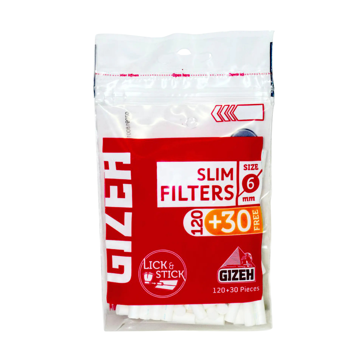 Filtros Gizeh para cigarros Slim 150 unid.