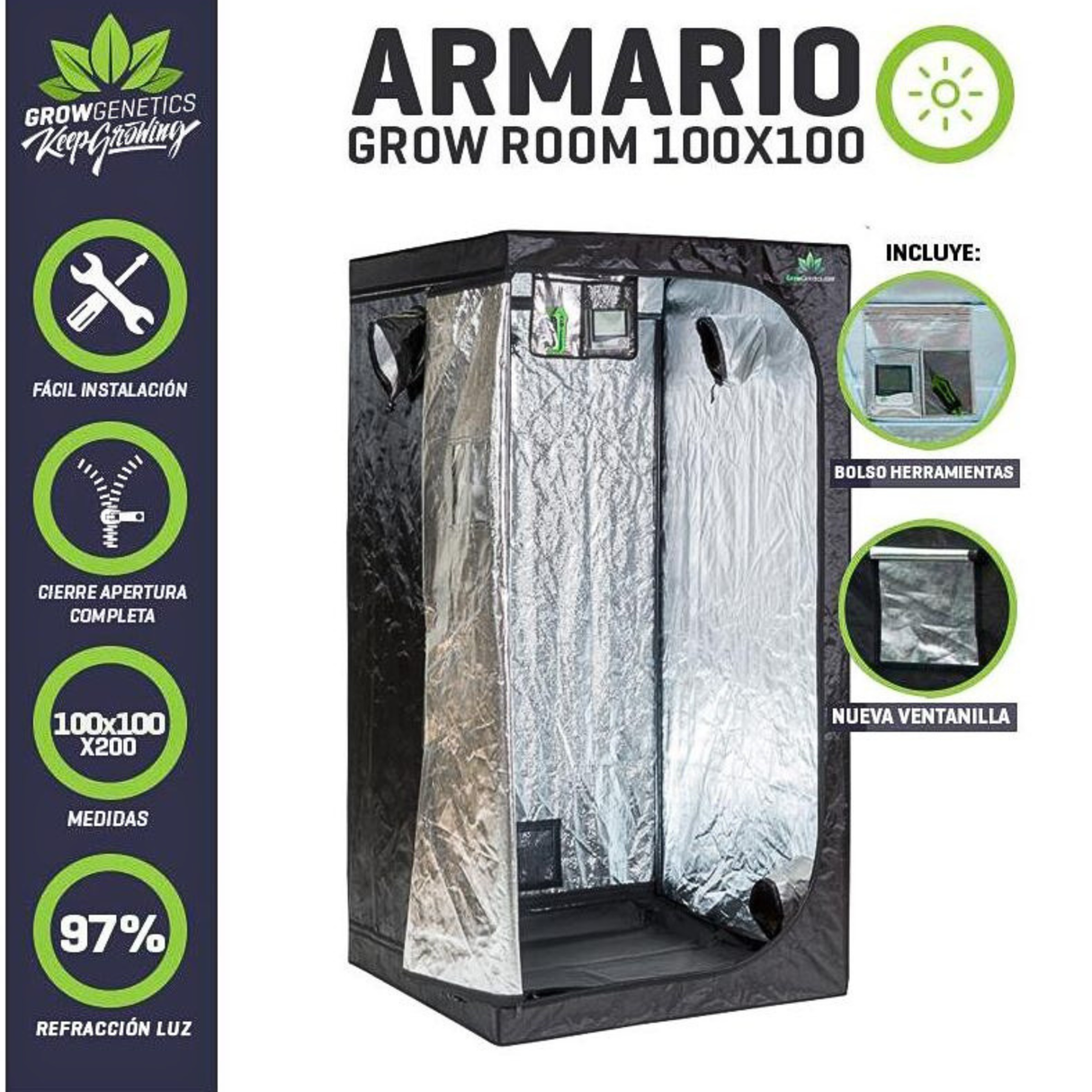 Armario Grow Room 100 - Grow Genetics
