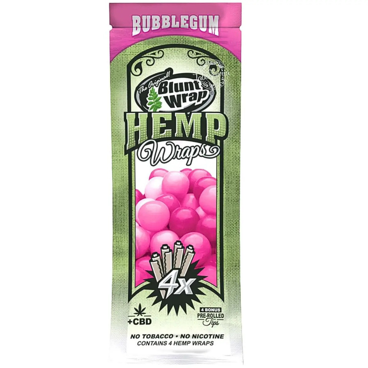 Blunt Hemp Wrap x 4 Sabor Bubble Gum
