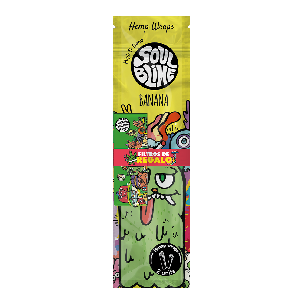Blunt Hemp Wrap x2 Sabor Banana + Regalo - Soulblime