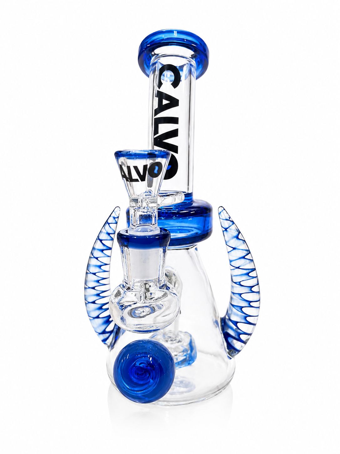 Space Horn Rig Blue 23cm - Calvo Glass