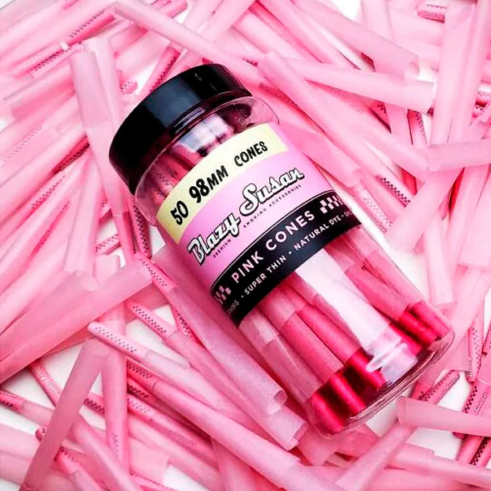 Conos Pre Roll Pink 98MM Jar 50 unidades - Blazy Susan