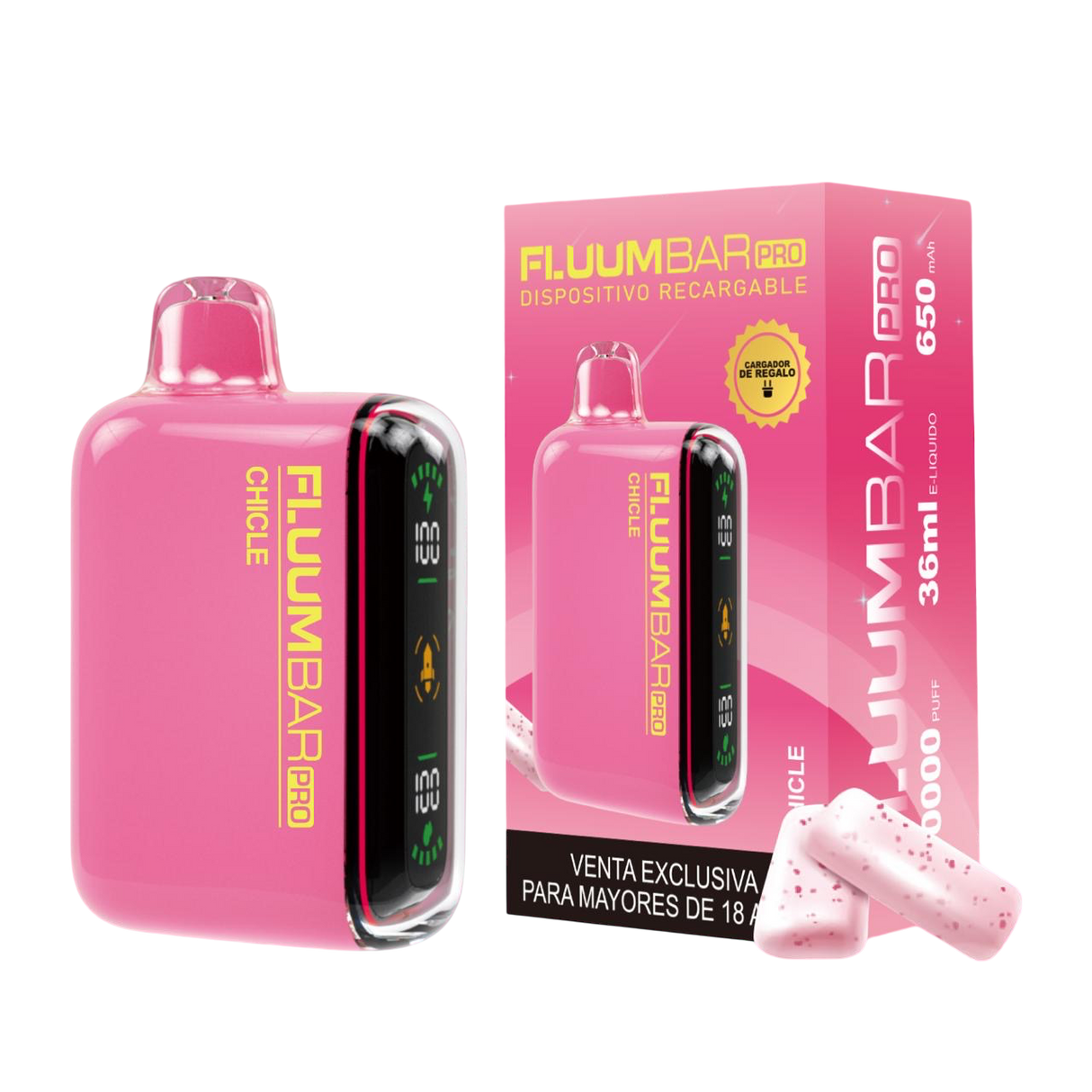 Vape Desechable Fluumbar 30.000 Pff 0% nic - Chicle