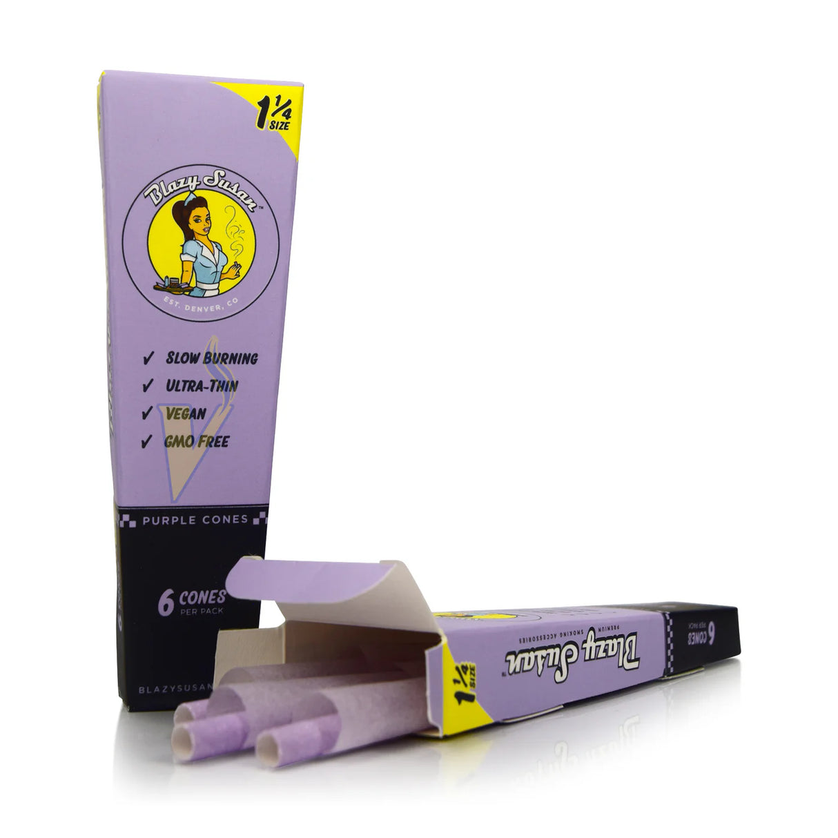Conos Pre Roll Purple 1 1/4 Pack 6u - Blazy Susan