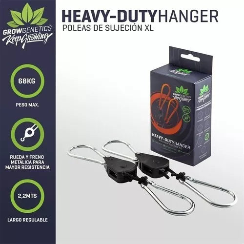 Poleas XL Heavy-Duty Hanger 68kg - Grow Genetics