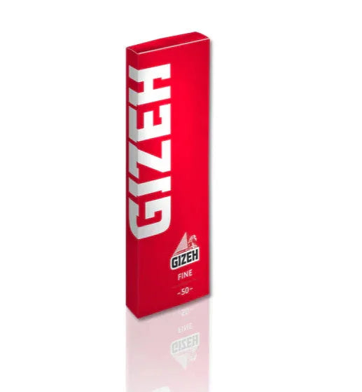 Librito de papelillos Gizeh Fine rojo, empaque rectangular para fumar, 50 hojas