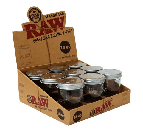 Contenedor Mason Jar Cristal 16oz - RAW