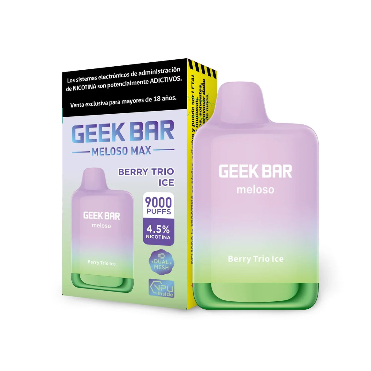 Vape Desechable Geek Bar Meloso 9.000 Pff 0% nic - Berry Trio