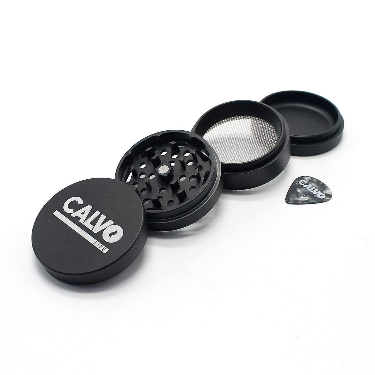Moledor Metalico Lite Negro 50mm - Calvo Glass