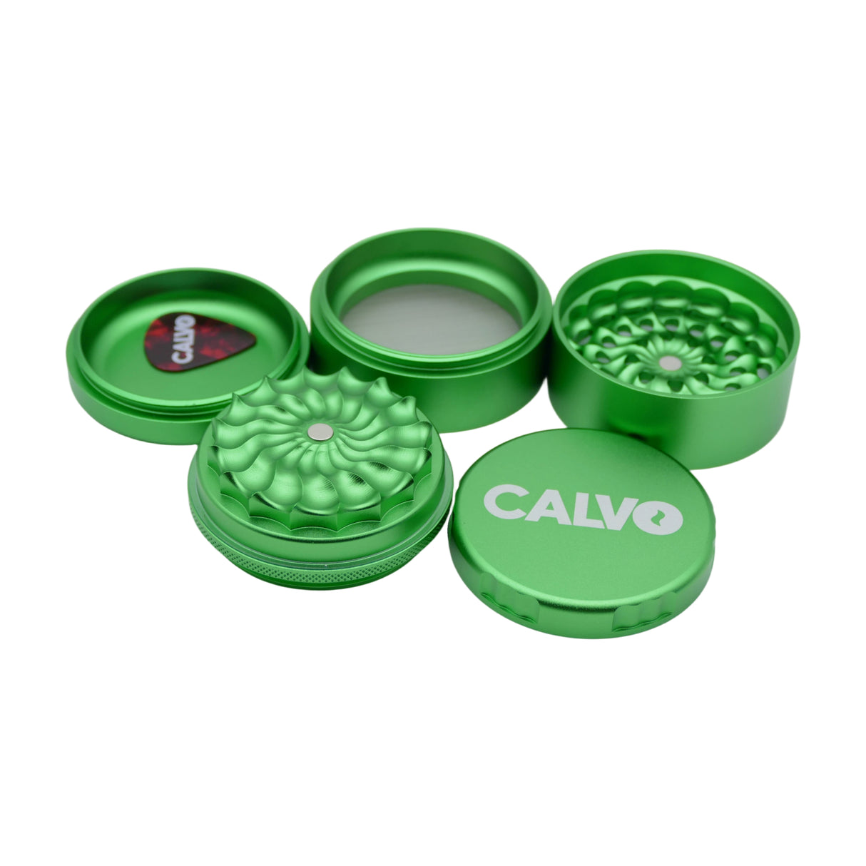 Moledor Aura Non Teeth 63mm Verde - Calvo Glass