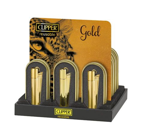 Encendedor Clipper Metalico Gold