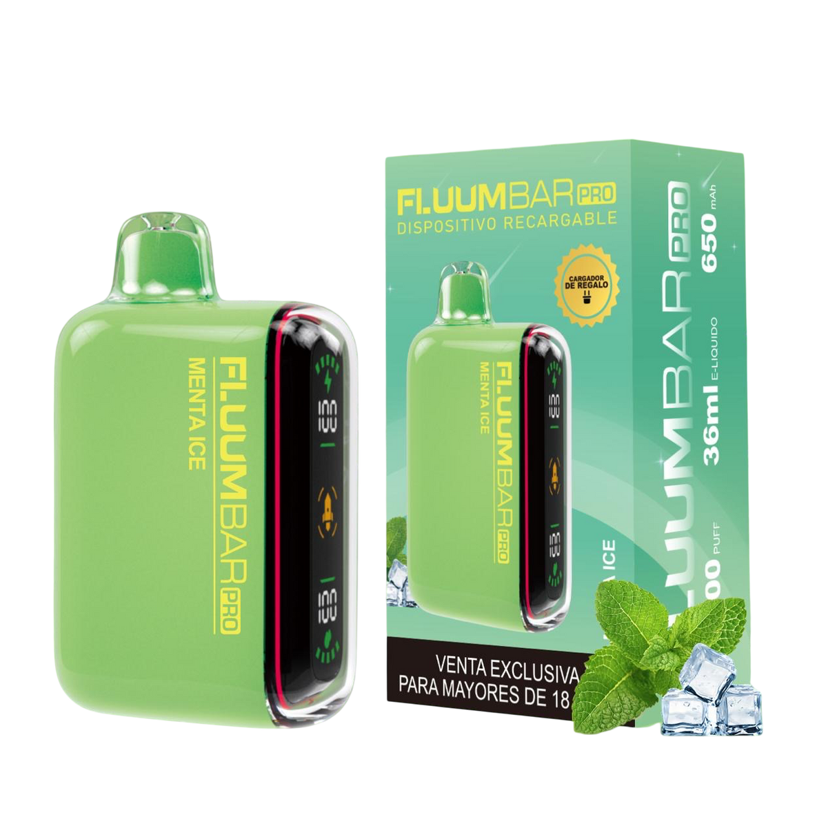 Vape Desechable Fluumbar 30.000 Pff 0% nic - Menta Ice