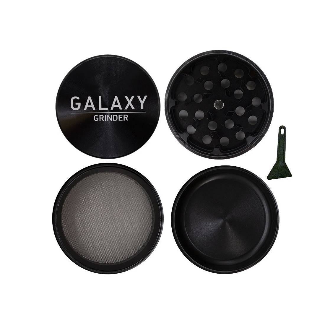 Moledor Metalico Negro 4 Pcs 63mm Galaxy