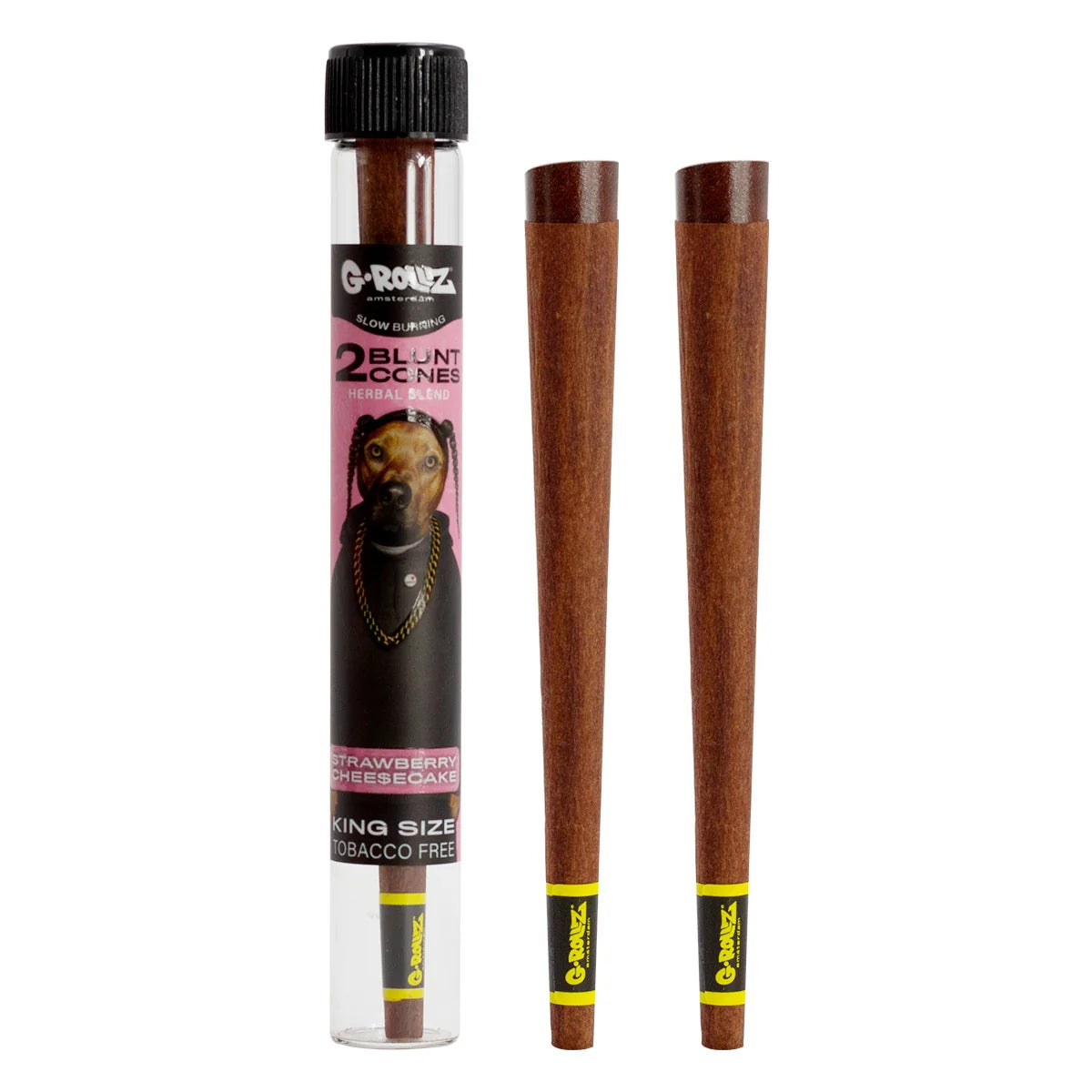 Tubo Cono Herbal Blunts x2 Strawberry Cheesecake Pets G-Rollz