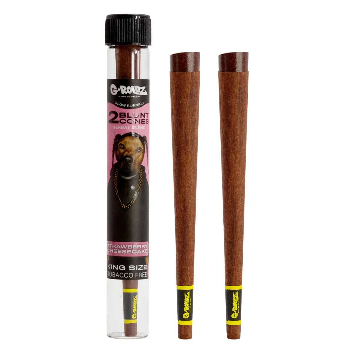 Tubo Cono Herbal Blunts x2 Strawberry Cheesecake Pets G-Rollz