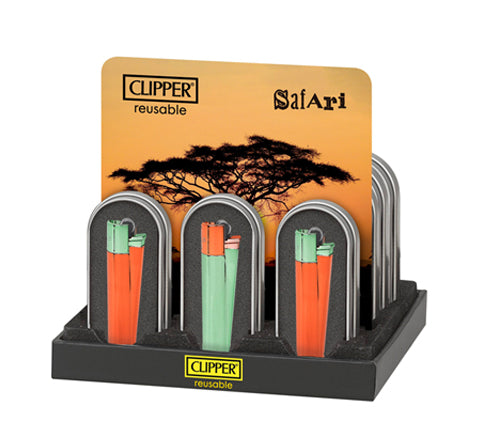 Encendedor Clipper Metalico Safari