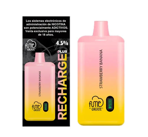 Vape Fume 10.000 Puff Recharge Plus 4,5% Nic Strawberry Banana