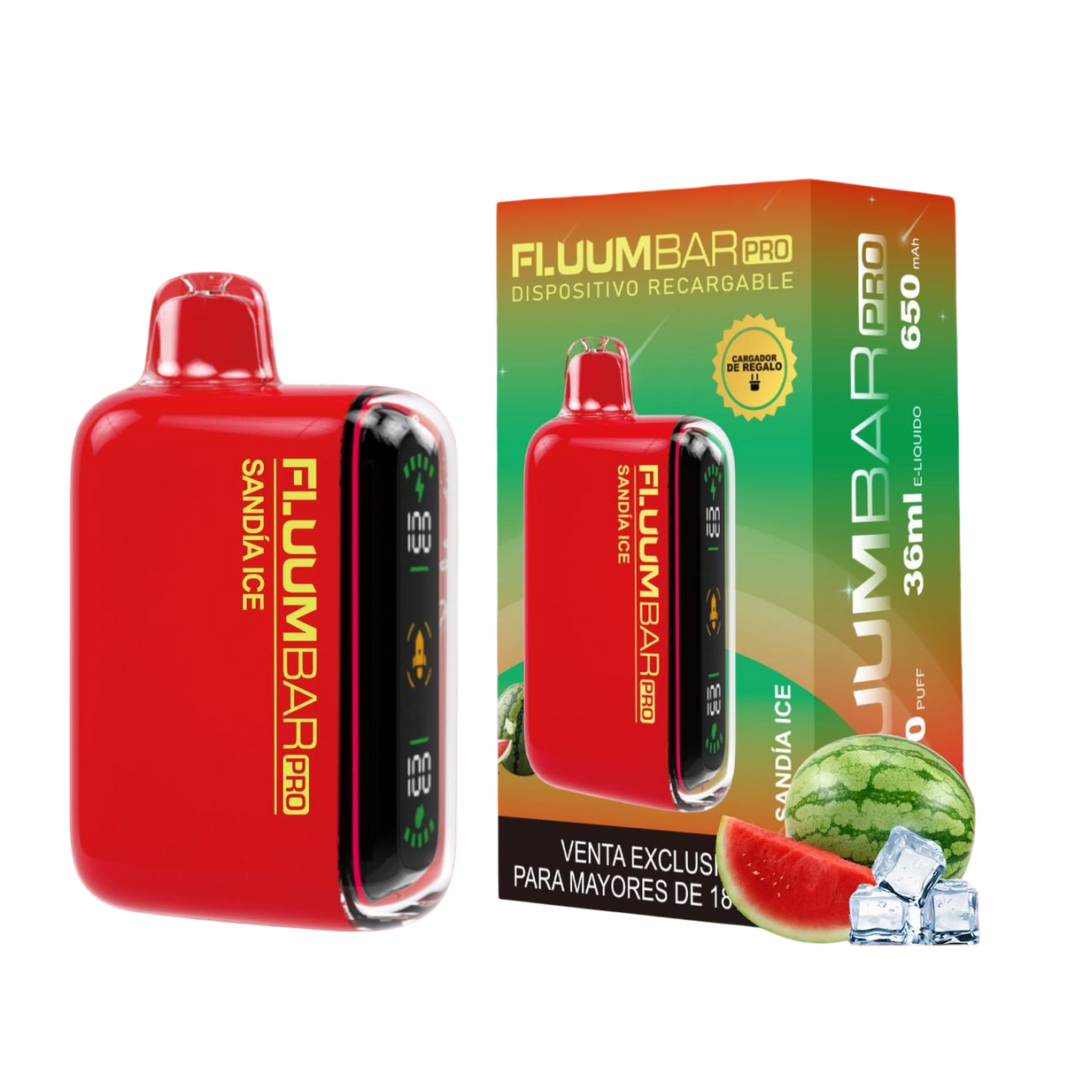 Vape Desechable Fluumbar 30.000 Pff 0% nic - Sandia Ice