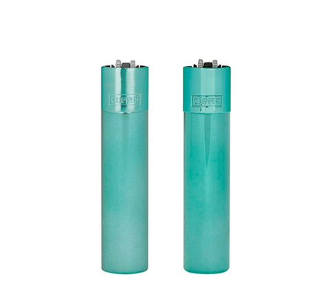 Encendedor Clipper Metalico Turquise