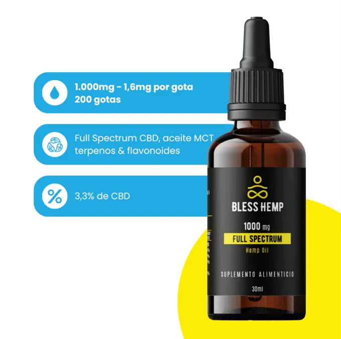Aceite de CBD Bless Hemp 30ml - 1000 mg