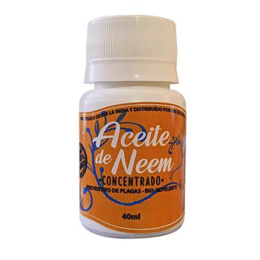 Botella de aceite de neem concentrado de 40 ml, preventivo de plagas para cultivo indoor