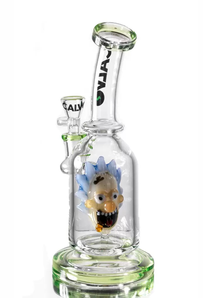 Bong Rick & Morty Green 22 cm Calvoglass