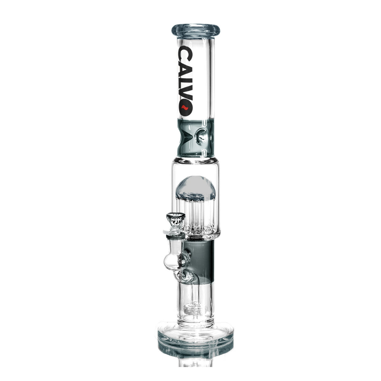 Bong Straight Tube Tree Perc Black 42 cm Calvoglass