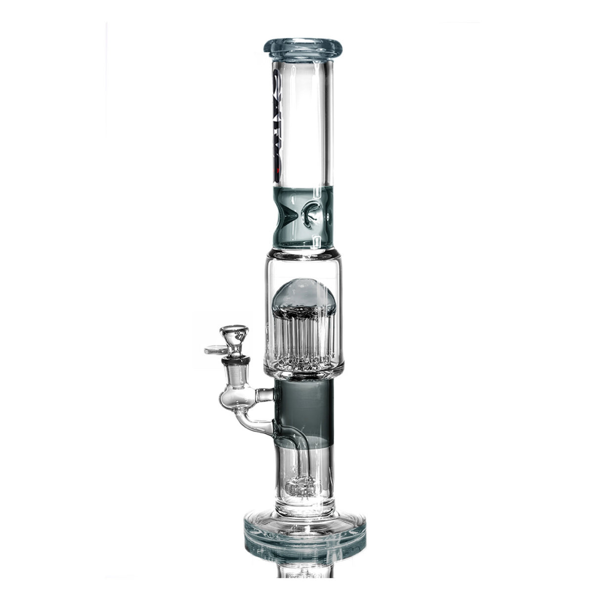 Bong Straight Tube Tree Perc Black 42 cm Calvoglass