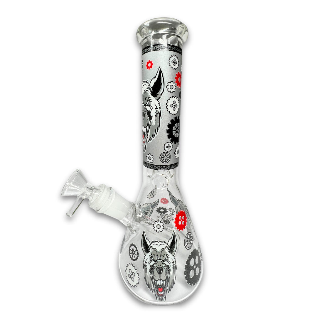 Beaker Wolf Design Gray 25 cm Calvoglass