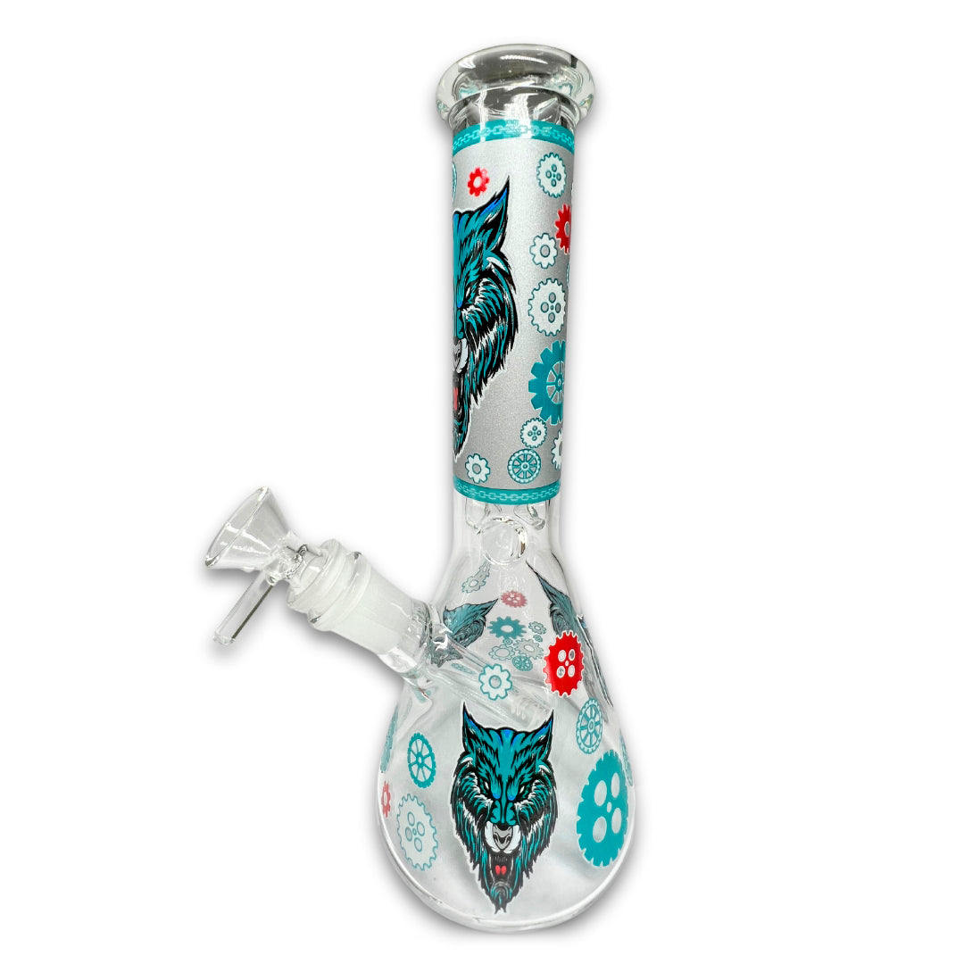 Beaker Wolf Design Light Blue 25 cm Calvoglass