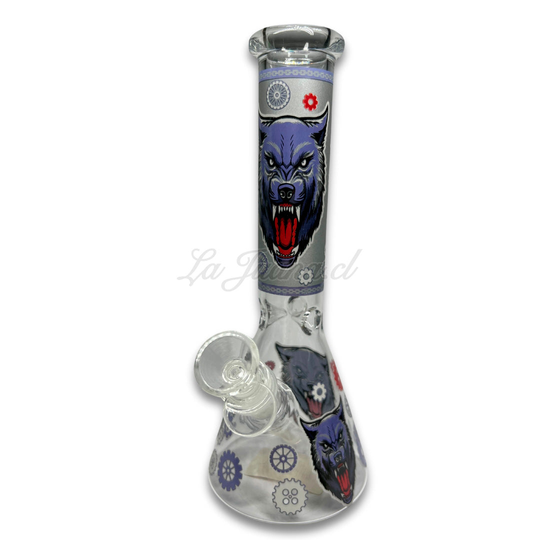 Beaker Wolf Design Purple 25 cm Calvoglass