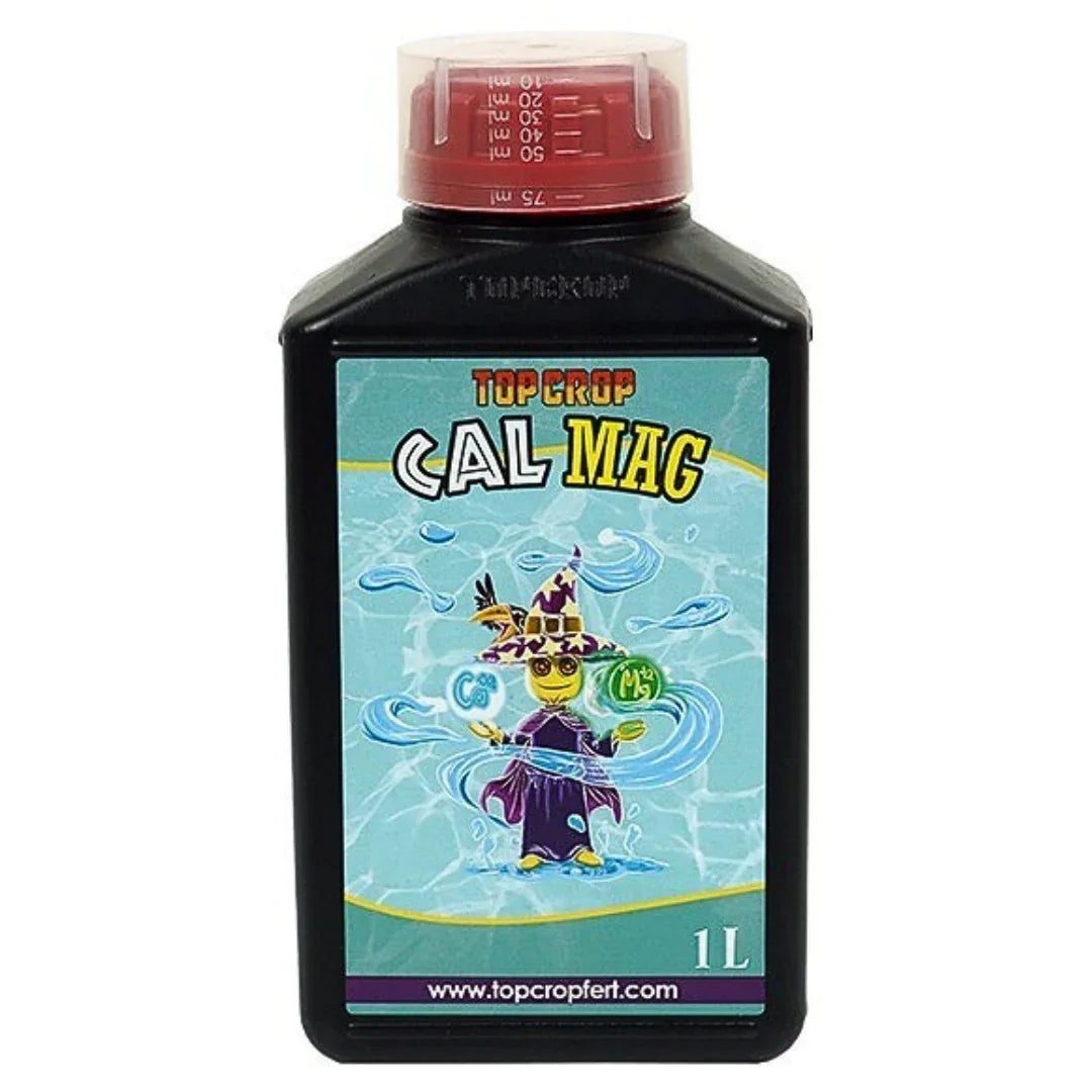 Botella de fertilizante Top Crop Cal Mag 1L, suplemento líquido para cultivo indoor