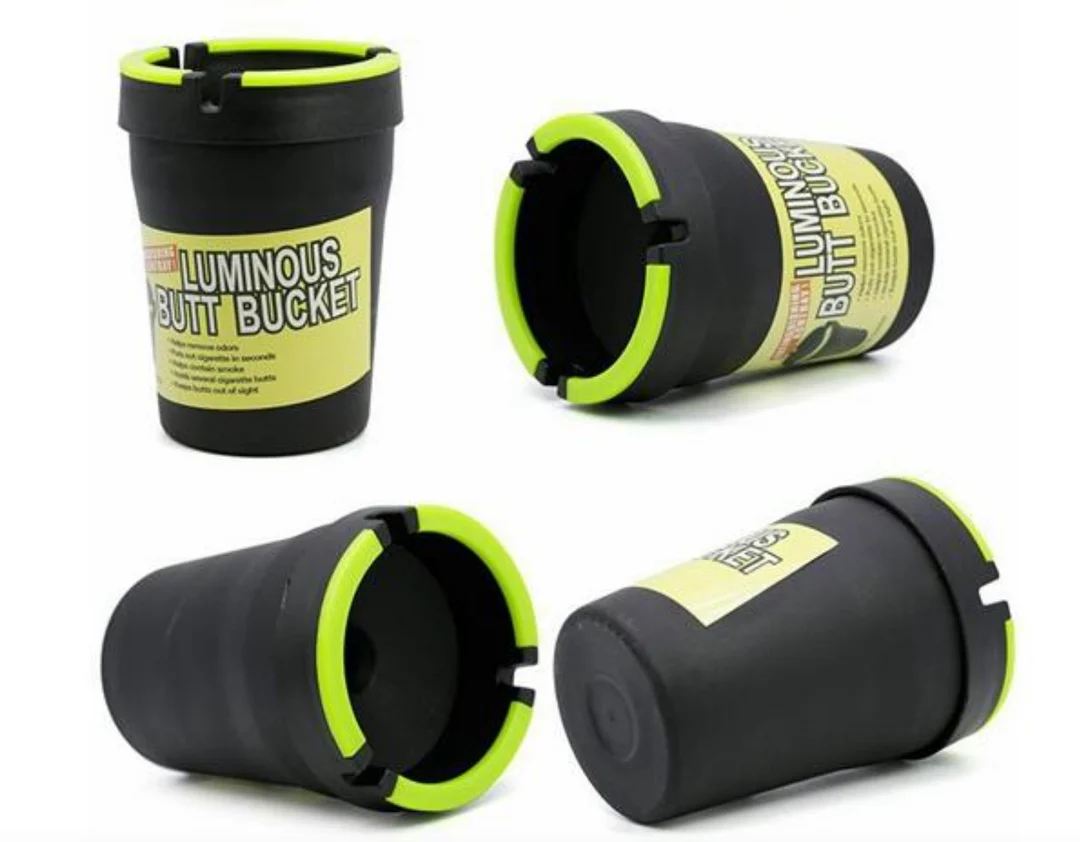 Cenicero De Auto Negro Luminous Butt Bucket