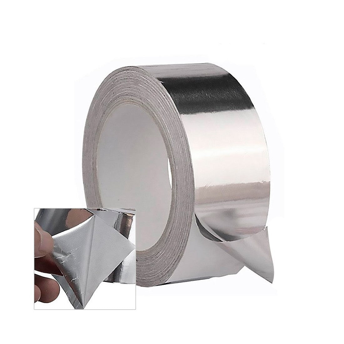 Cinta Adhesiva Aluminio Brillo Metal 50mm x 50m